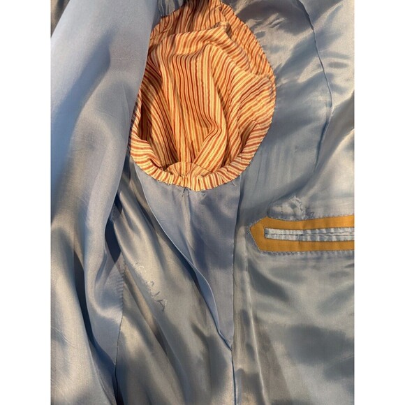 ISAIA Napoli Mens Blazer Brown Base S Aquaspider Super160s Wool Italian Suit 44L - Picture 14 of 16